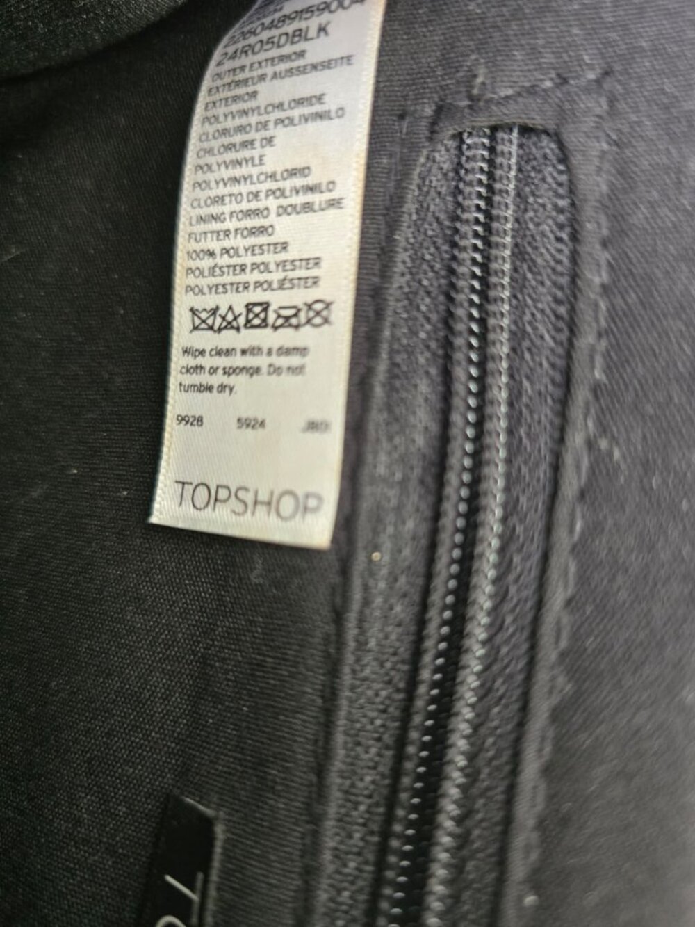 TOPSHOP Black Leather Satchel Bag – Adjustable Strap & Buckle Detail - Picture 3 of 17